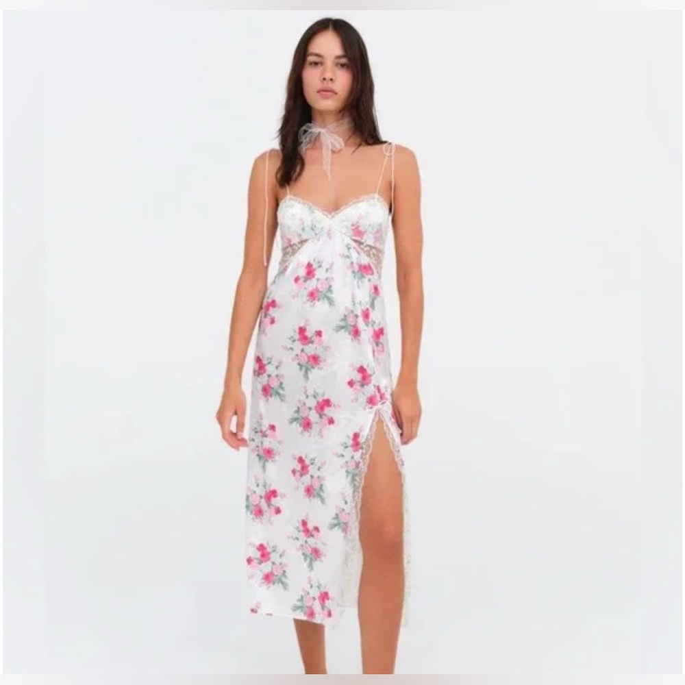 For Love And Lemons Baby’s Breath Slip Midi